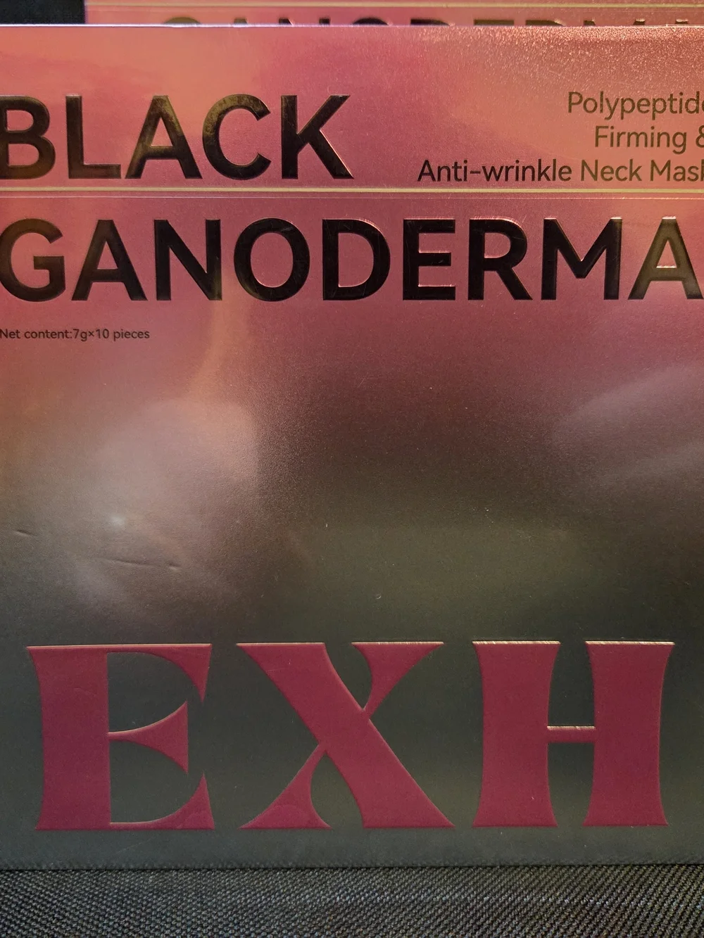 Anti-Wrinkle Neck Mask 2-Pack Bundle = 20 Sheets New Sealed BLACK GANODERMA EXH